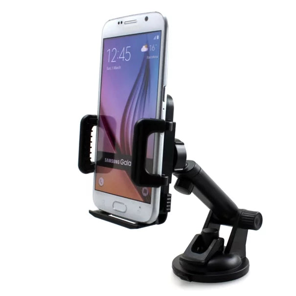 Premium Car Mount Holder Windshield Dash Cradle Window Glass Swivel Cradle Strong Suction  for Motorola Moto E  E4 , G4 Play, G5  (XT1687) X 2 (2nd Gen) Z Play Droid Z2 Force Play