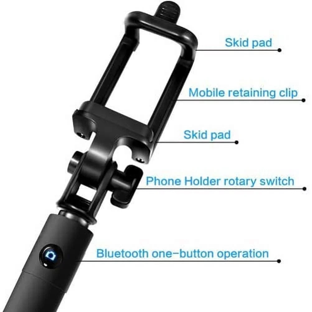 Compact Monopod Selfie Stick for Samsung Galaxy Sol S9+ S9, S8+, S8 active, S7 Edge Active S6 Edge+ Edge, Active S5 Sport (-G860P) Mini, Active, Prevail  On5 Note8 Note Edge 5 4 3