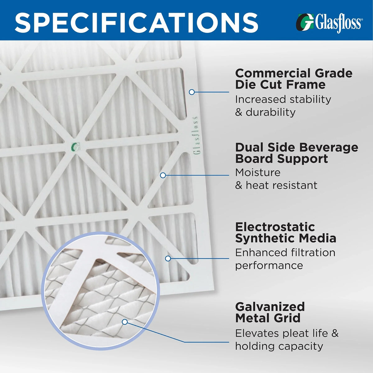 12x20x1  10 Pleated  Furnace Air Filters by Glasfloss Industries. ( 8 Pack ) Exact Size: 11-1/2 x 19-1/2 x 7/8