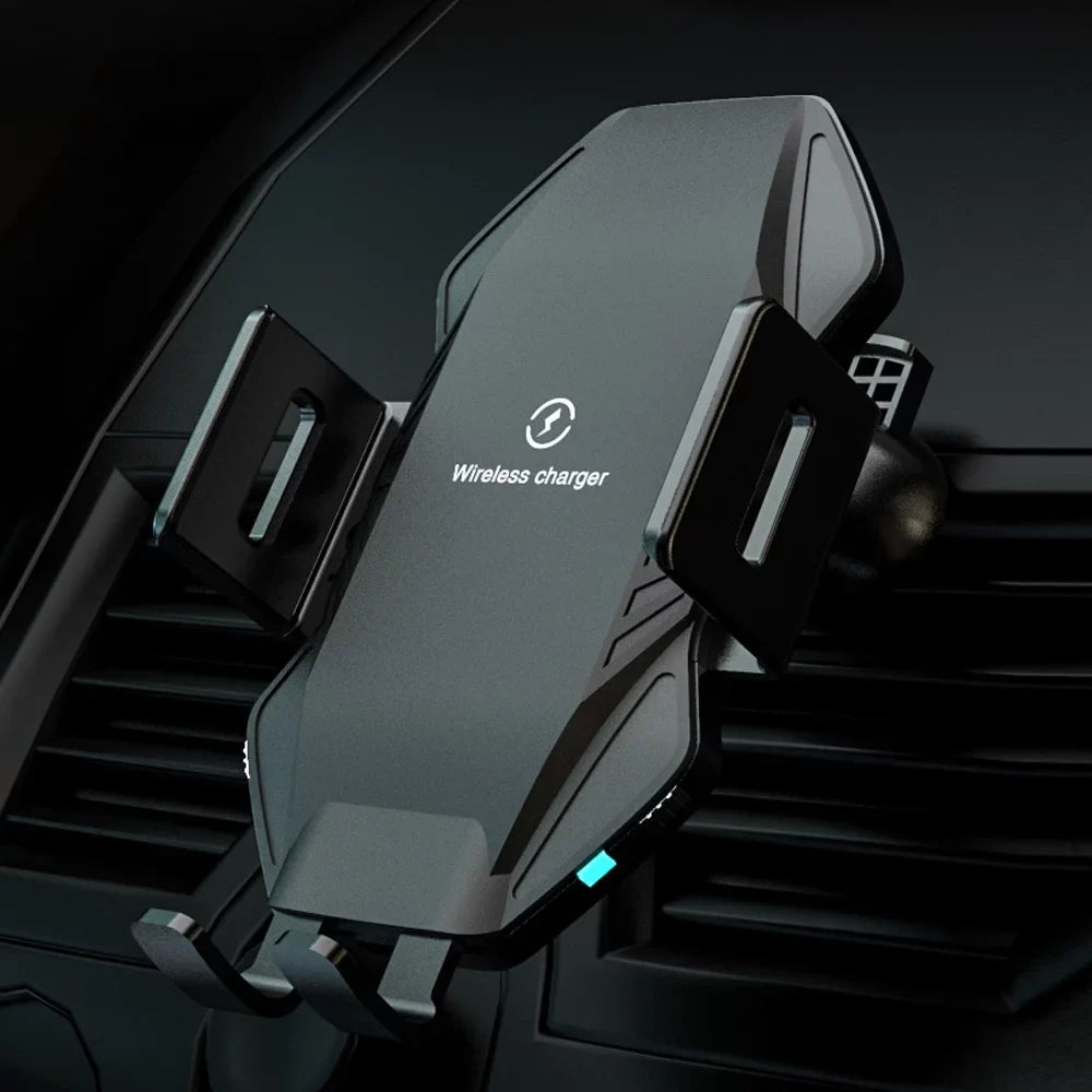 Wireless Car Charger, Saoqi 10W Smart Sensor Auto Clamping Air Vent Dashboard Windshield Car Phone Holder Mount, Compatible for iPhone, Samsung, Google, , etc
