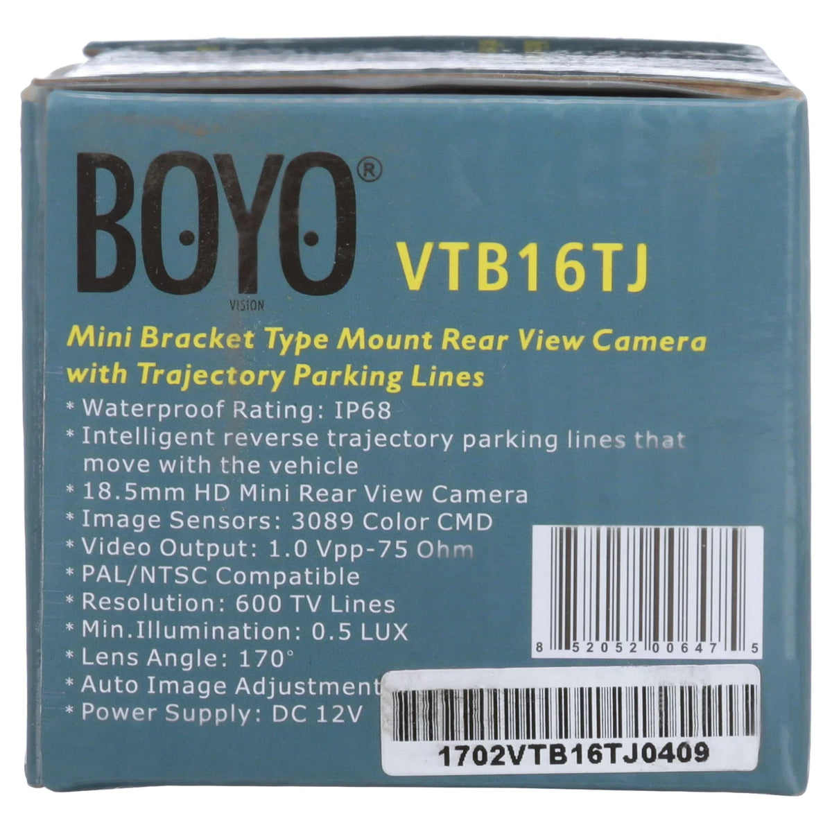 VTB16TJ Reverse Camera with Trajectory Parking Lines