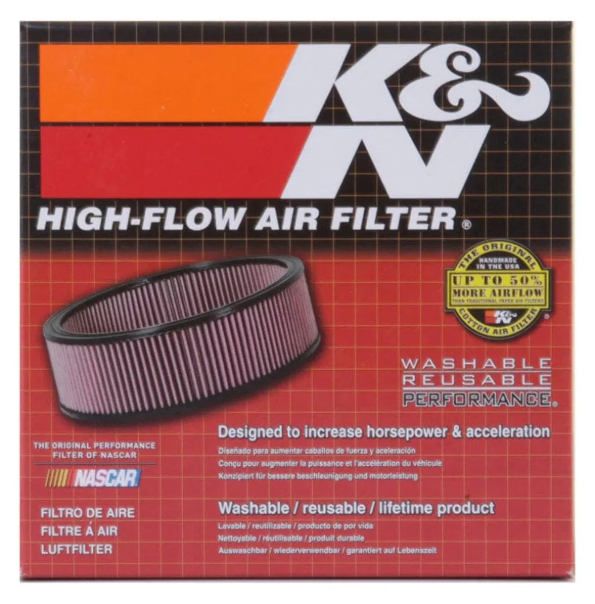 Universal Custom Air Filter - Round 1.625in Flange / 1.625in  / 2.75in Overall Height