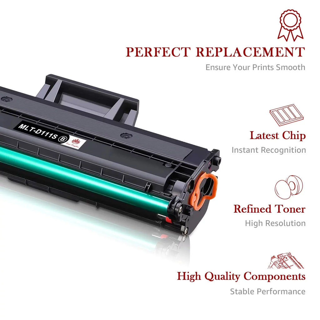 4-Pack -D111S Compatible Toner Cartridge for Samsung -D111S 111S High Yield Xpress SLM2020W M2022W M2070FW M2024 M2026W Printer (Black)