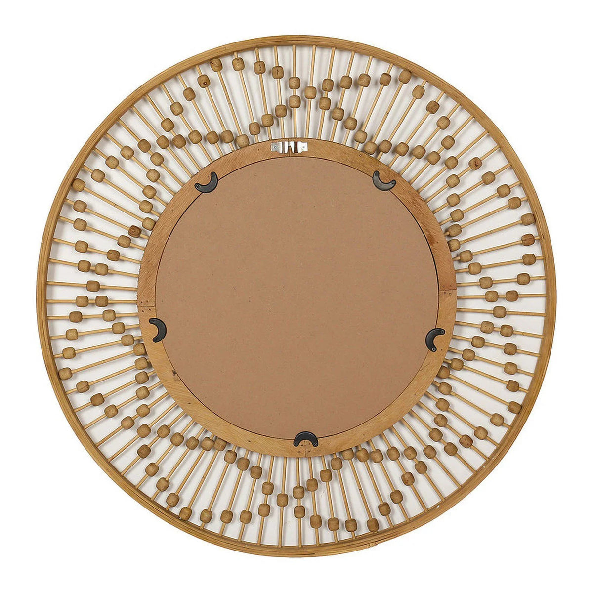 Sahara Sunbeam Round Bamboo Wide Frame Wall Mirror