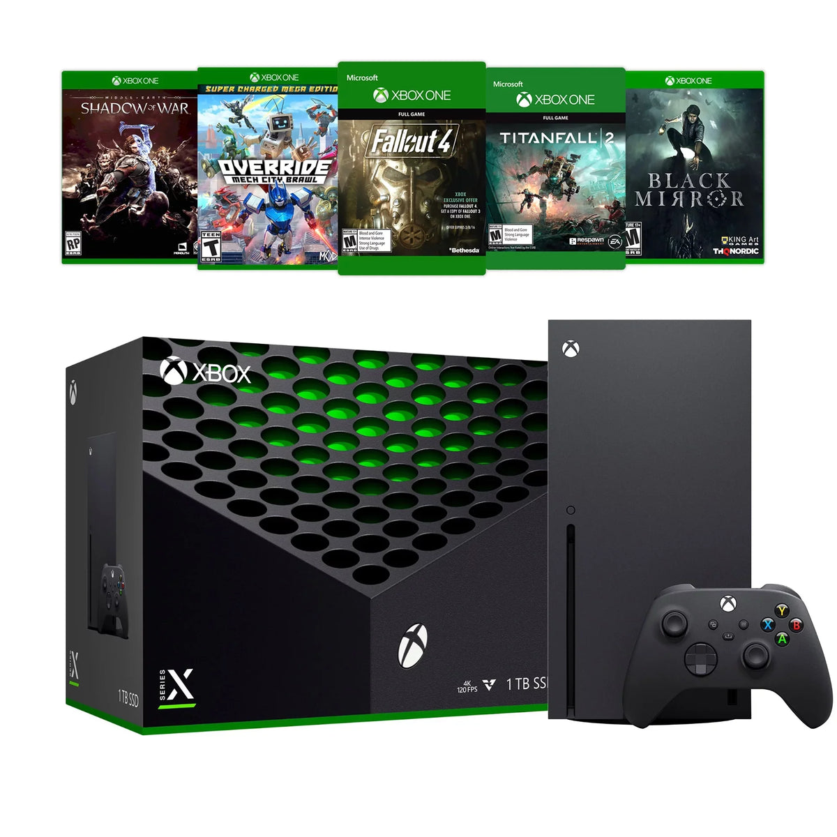 Microsoft Xbox Series X Deluxe Bundle - 1TB  Flagship Black Xbox X Console and Wireless Controller with Five Games