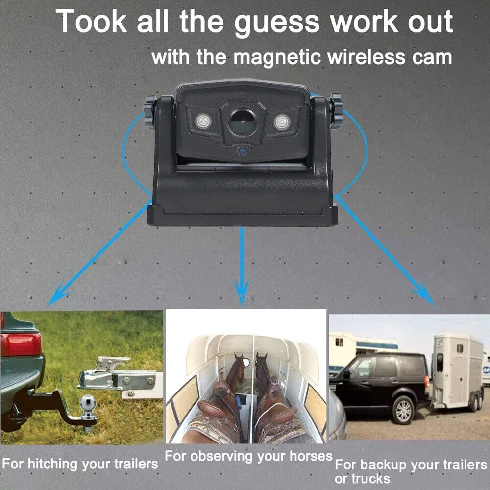 Magnetic WiFi Wireless Camera, Backup for Front/Rear View, Equipped with 9600mAh Battery