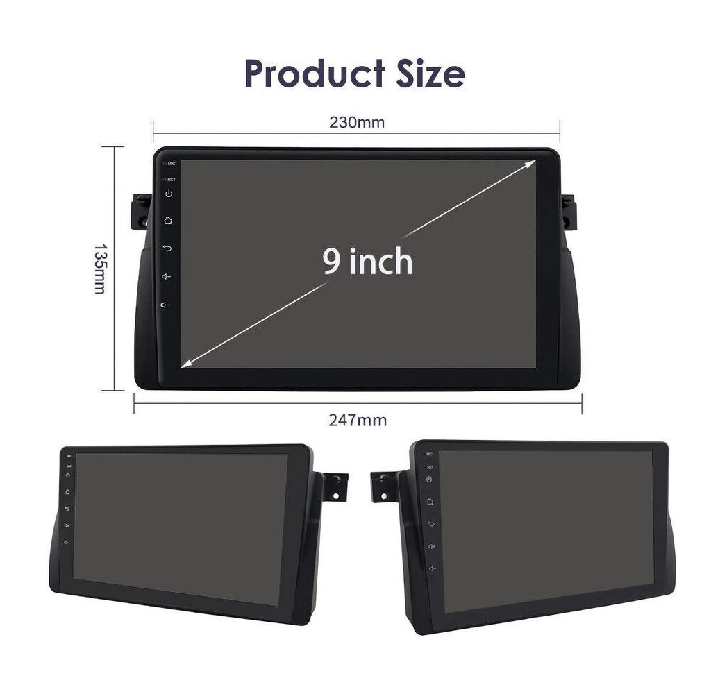Android 12 Car Radio Stereo for  E46 M3 9 inch Touch Screen 2+32GB   Apple Carplay Android Auto     Bluetooth