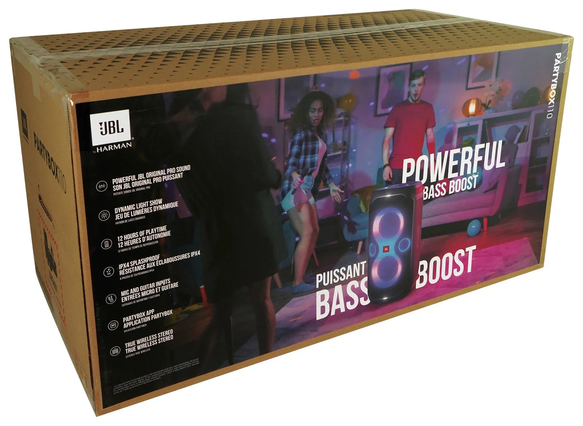 110 Rechargeable Bluetooth Party Speaker w/Bass Boost/'s+Mic