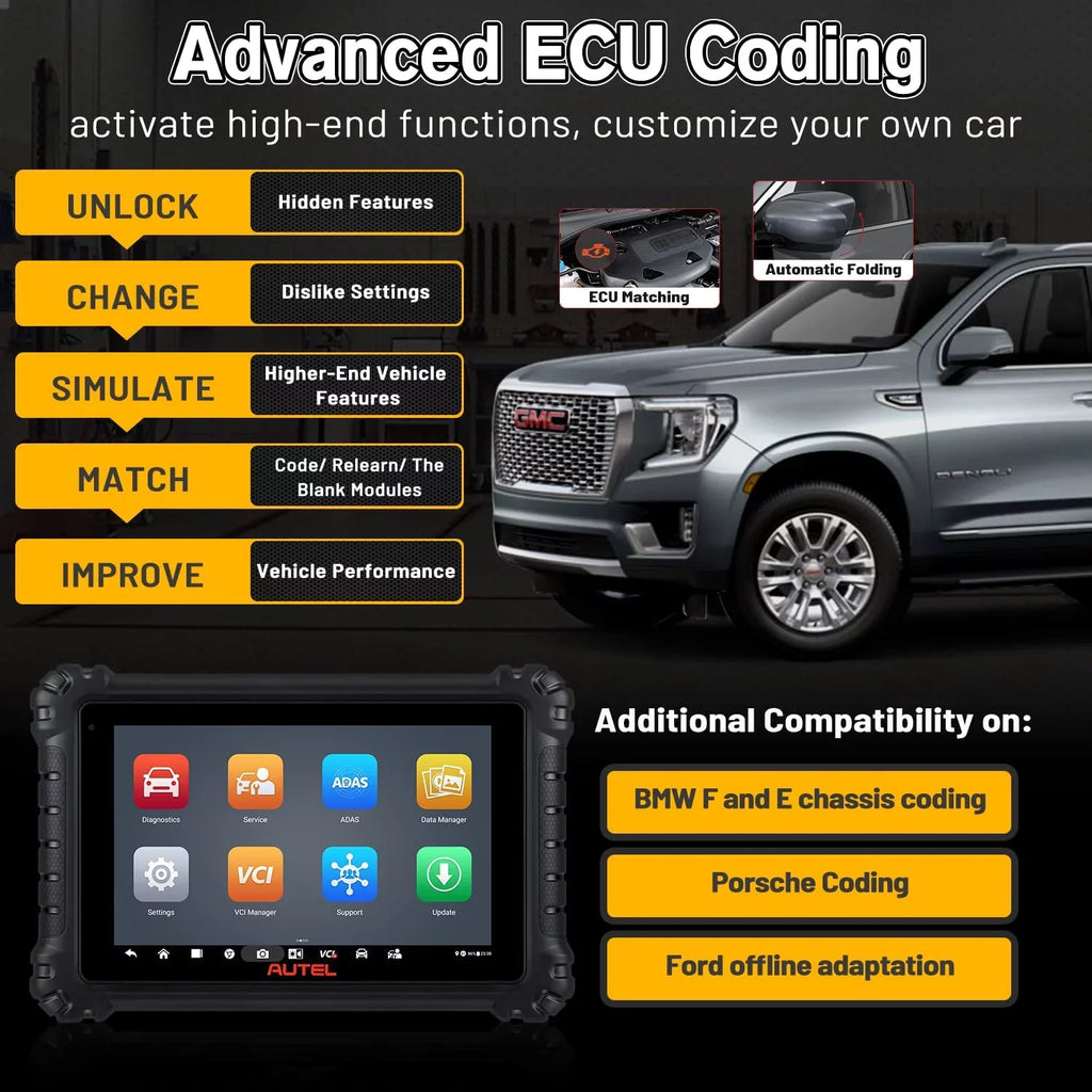 Autel MaxiSYS MS906 Pro Car Diagnostic Scanner, Upgrade of MS906BT/MK906BT,  Coding, Bi-Directional Control