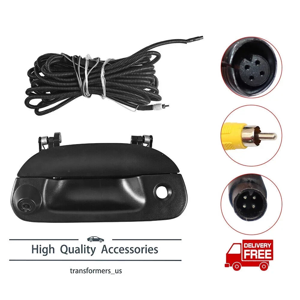 Rear View Backup Camera Kit w/ Wiring & Tailgate Handle For 97-07 Ford F150 F250