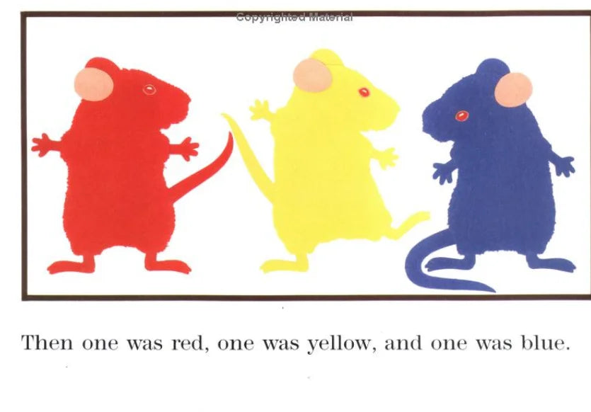Mouse Paint, Mouse Count, Mouse Shapes by  Ellen Stoll Walsh (Hardcover Collection) learn about colors, color mixing, 123s and shapes with three mice and the animals that chase them!
