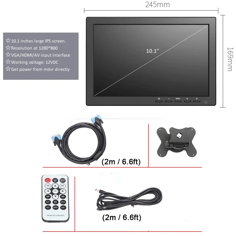 4 Channel H.264 2.0MP 1080P  Mobile Vehicle Car   Video Recorder Kit with Night Vision Waterproof Side Front Rear View Car Camera 10 inches Screen