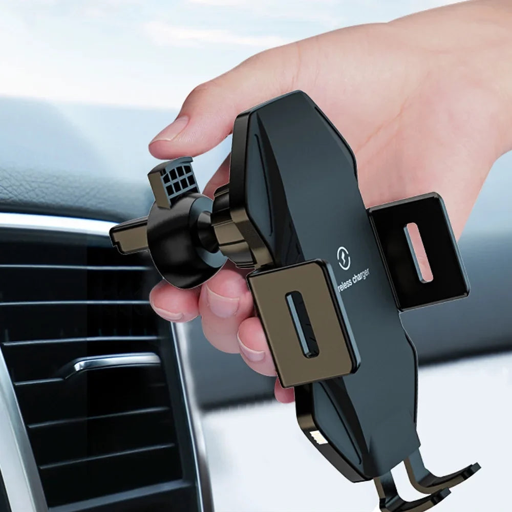 Wireless Car Charger, Saoqi 10W Smart Sensor Auto Clamping Air Vent Dashboard Windshield Car Phone Holder Mount, Compatible for iPhone, Samsung, Google, , etc