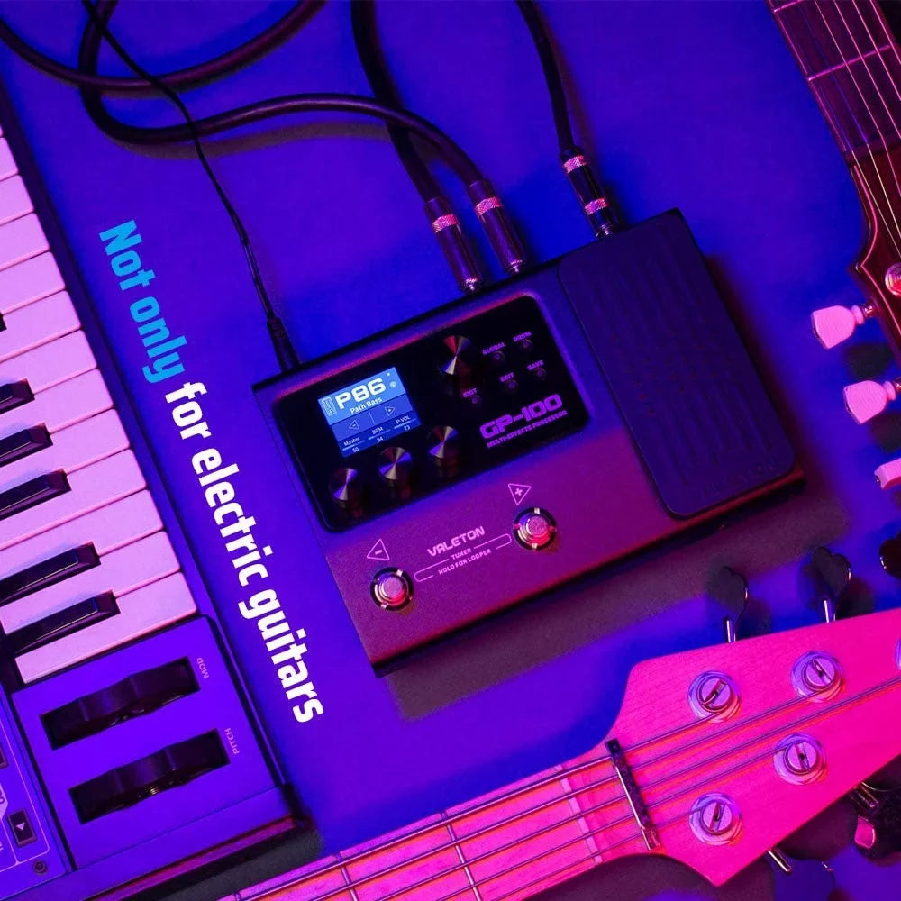 Valeton -100 Multi-Effects Processor, (with 9V power supply)