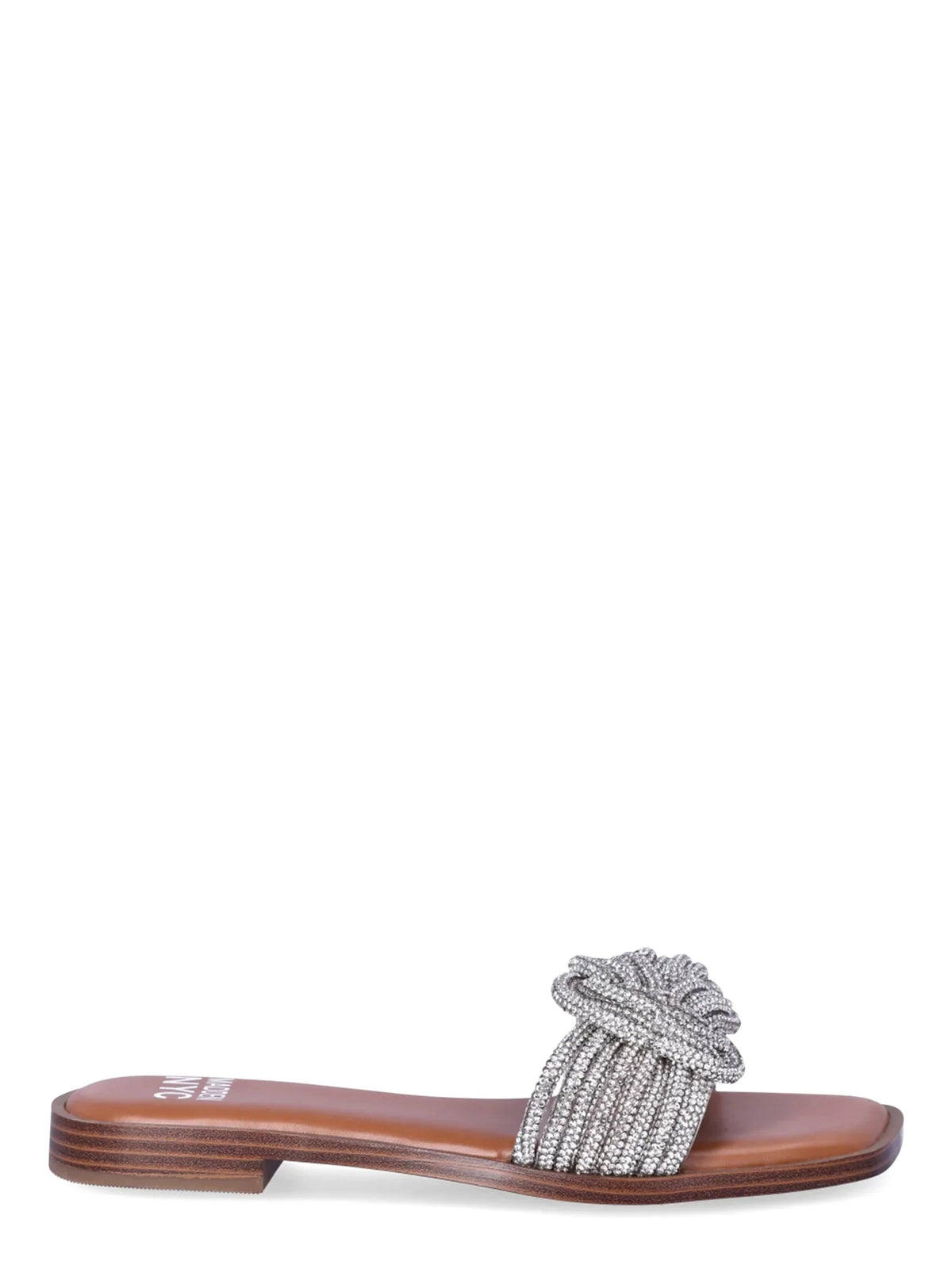 Madden  Women's Bling Knot Flat Slide Sandals