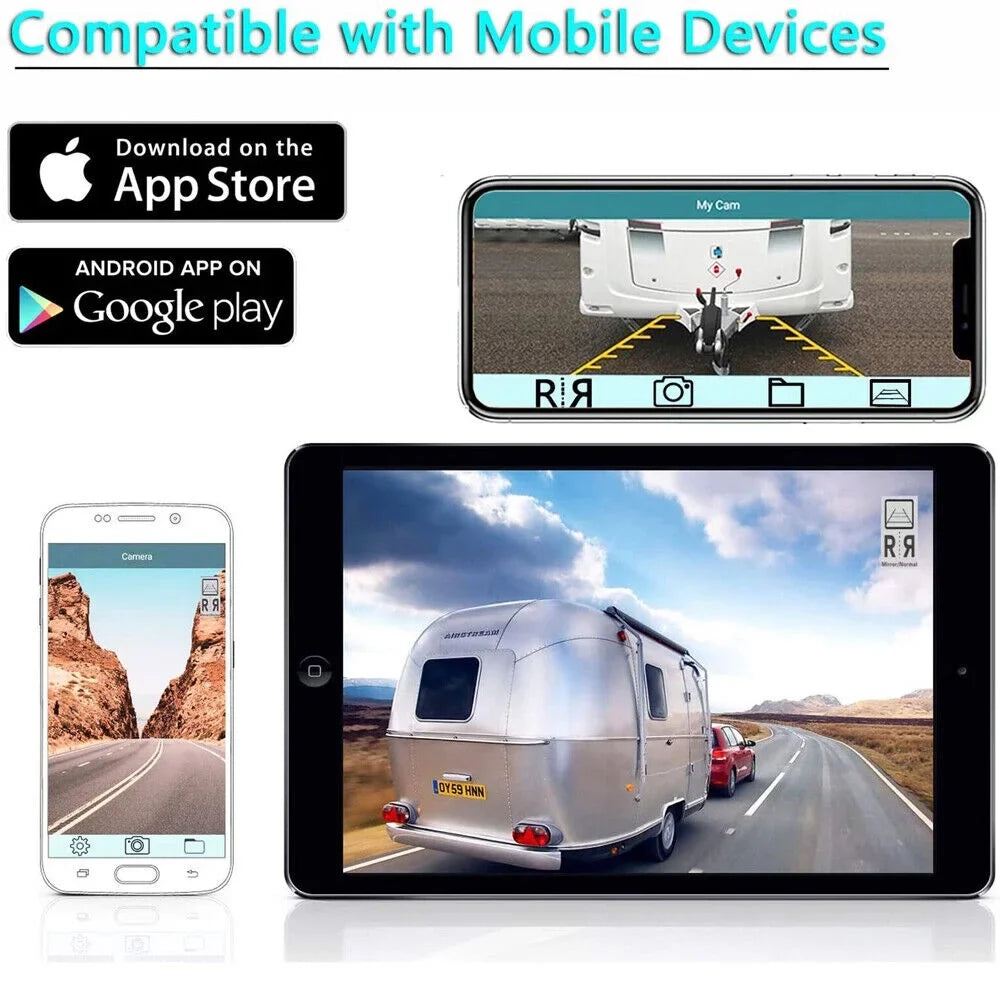 Magnetic WiFi Wireless Camera, Backup for Front/Rear View, Equipped with 9600mAh Battery