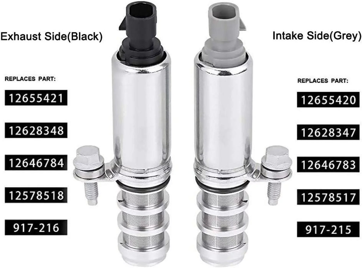 [2 Pcs] Intake + Exhaust Camshaft Position Actuator Solenoids For  Chevy Malibu  Buick Pontiac 2.0L 2.2L 2.4L 12655420 12655421