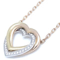 Pre-Owned  Trinity Heart Necklace Diamond B7061200 K18 Three-Color Gold 291637 (Like New)