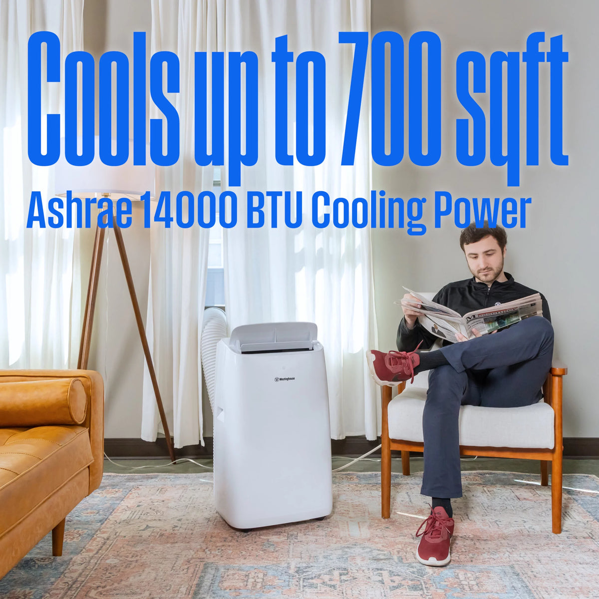 Westinghouse 14,000  Portable Air Conditioner with Dehumidifier with Remote & Smart App, up to 700 Sq Ft