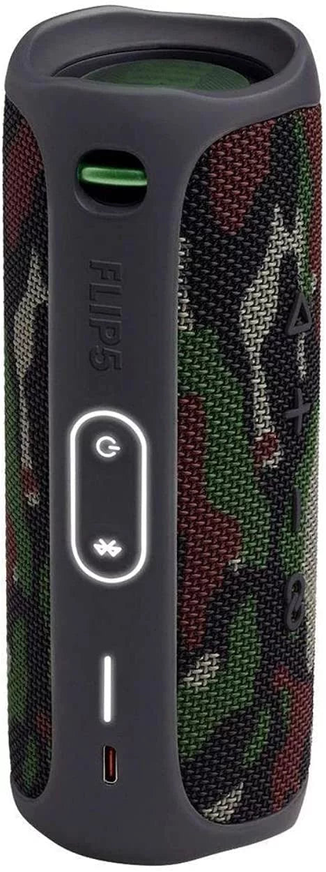Flip 5 Waterproof Portable Wireless Bluetooth Speaker Bundle with Hardshell Protective Carrying Case (Camo)