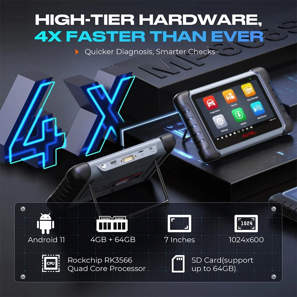 Autel Scanner MaxiPRO MP808S Car Diagnostic Scan Tool All System Diagnostics  Coding, Active Test, 36+ Service, Upgraded of MP808/ MP808BT/ MK808