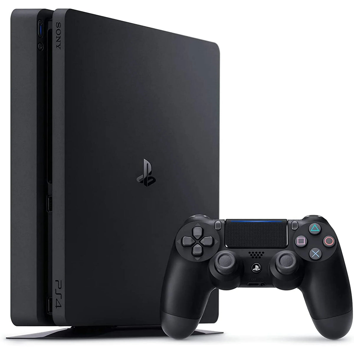 Pre-Owned Sony 2215B PlayStation 4 Slim 1TB Gaming Console Black with Charging Dock Headset 2 Controller Bolt Axtion
