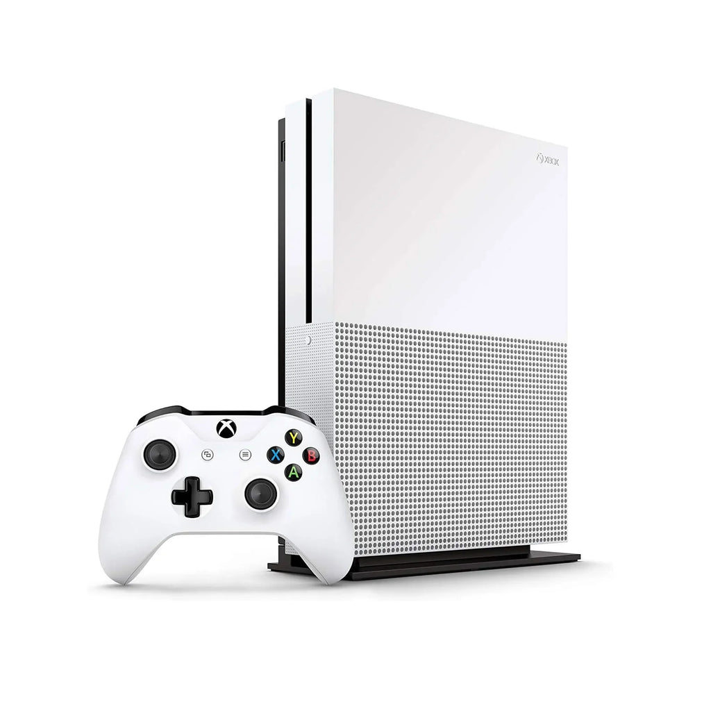 Pre-Owned Microsoft Xbox One S 1TB with 2 Controller, 4K Ultra  White with   Cleaning Kit Headset Bundle (Refurbished: Like New)