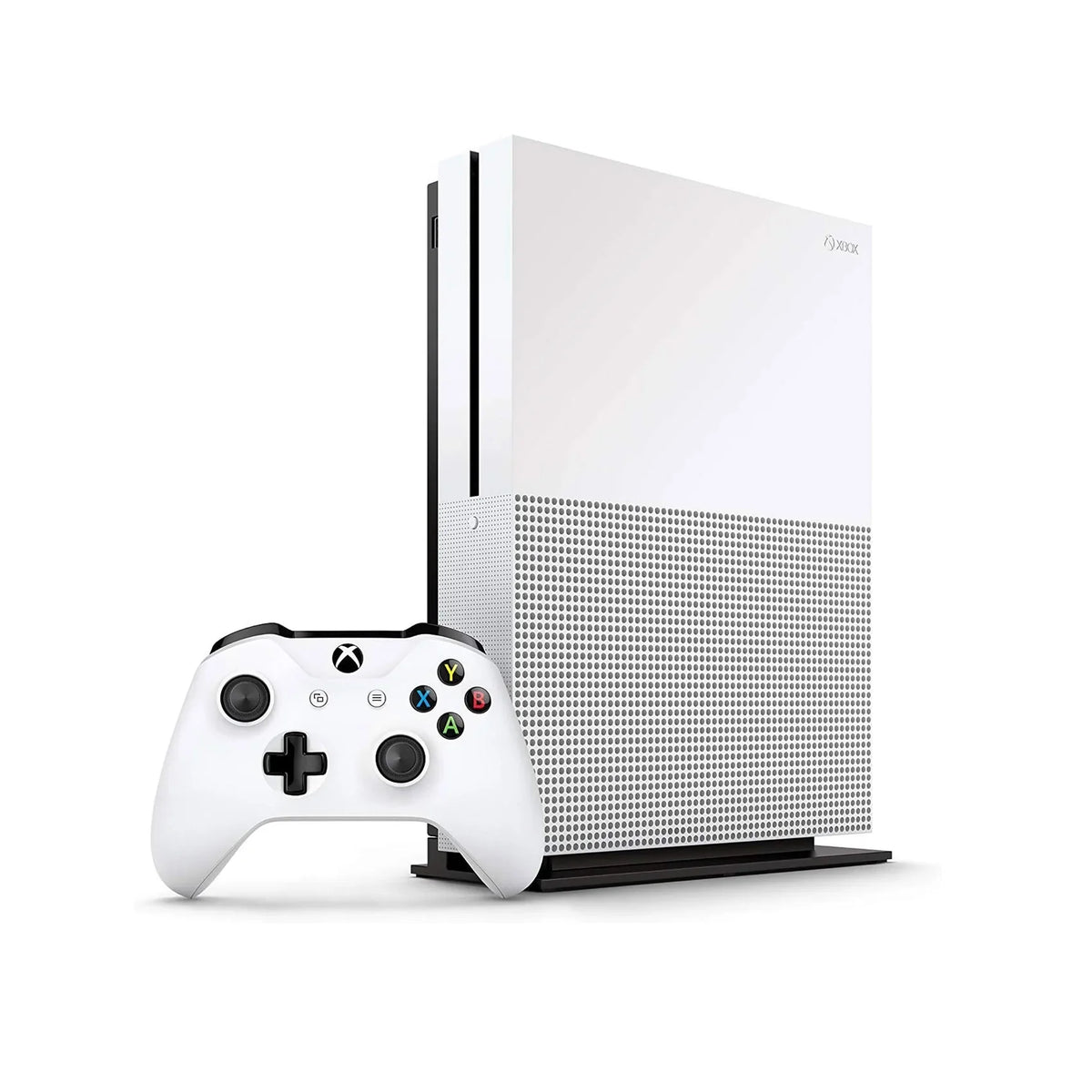 Pre-Owned Microsoft Xbox One S 1TB with 2 Controller, 4K Ultra  White with   Cleaning Kit Headset Bundle (Refurbished: Like New)