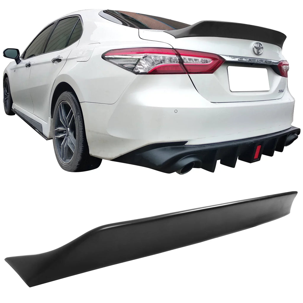Ikon Motorsports Compatible with 18-23 Toyota Camry Rear Trunk Spoiler  Duckbill Style Unpainted