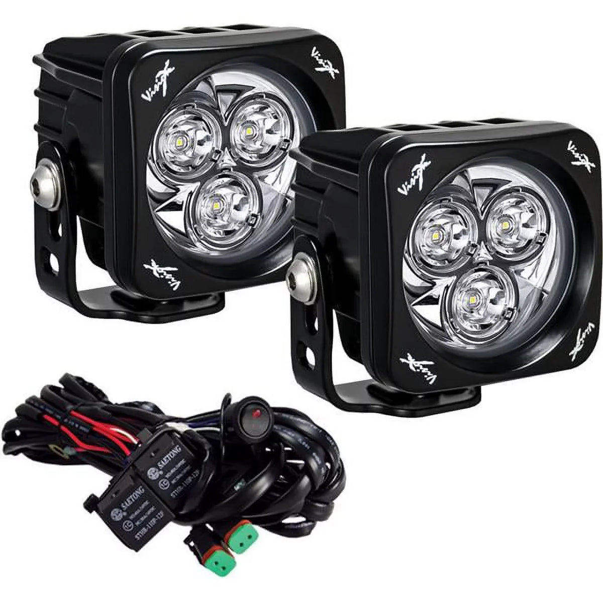 Vision X Lighting CG2-OPM310KIT 3.0 in. Square 3  Cannon CG2 Lights - Pack of 2