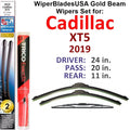 2019 Cadillac XT5 Base Beam Wiper Blades Wipers  (Set of 3) w/Rear Wiper