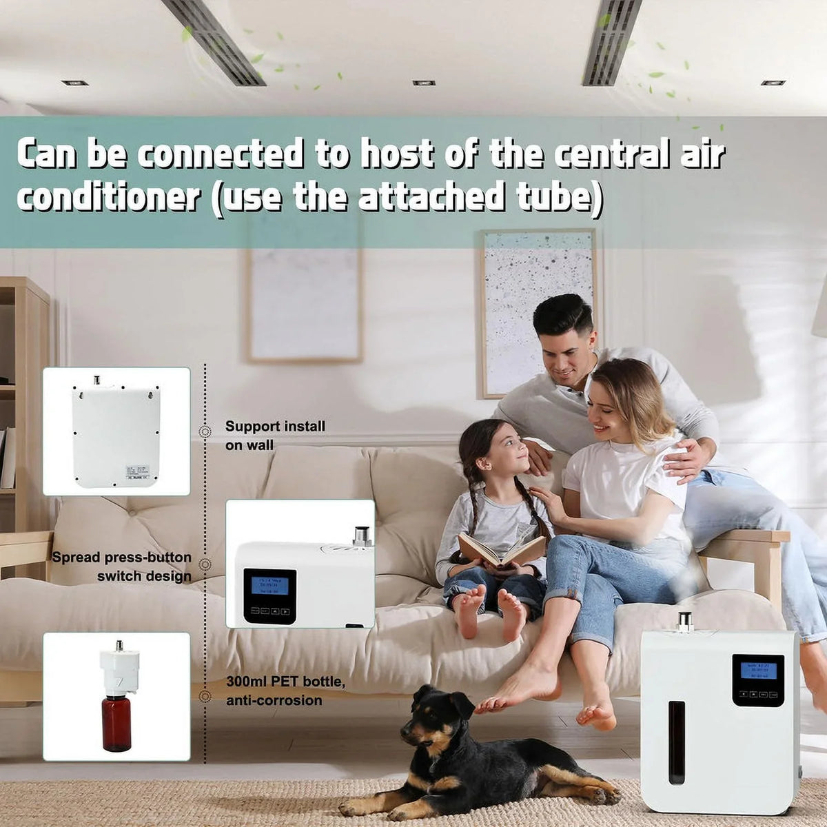 Scent Air Machine for Home,Waterless Essential Oil Diffuser 300ml,  Essential Oil Scent Diffuser for Offices Homes Hotels Commercial Buildings Up to 1500 Sq. Ft
