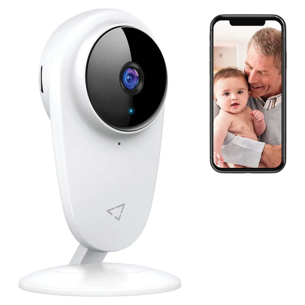 Victure Wi-Fi Enabled, 1080P Indoor Smart Home Security Camera with Color Night Vision, White, 2 Pack