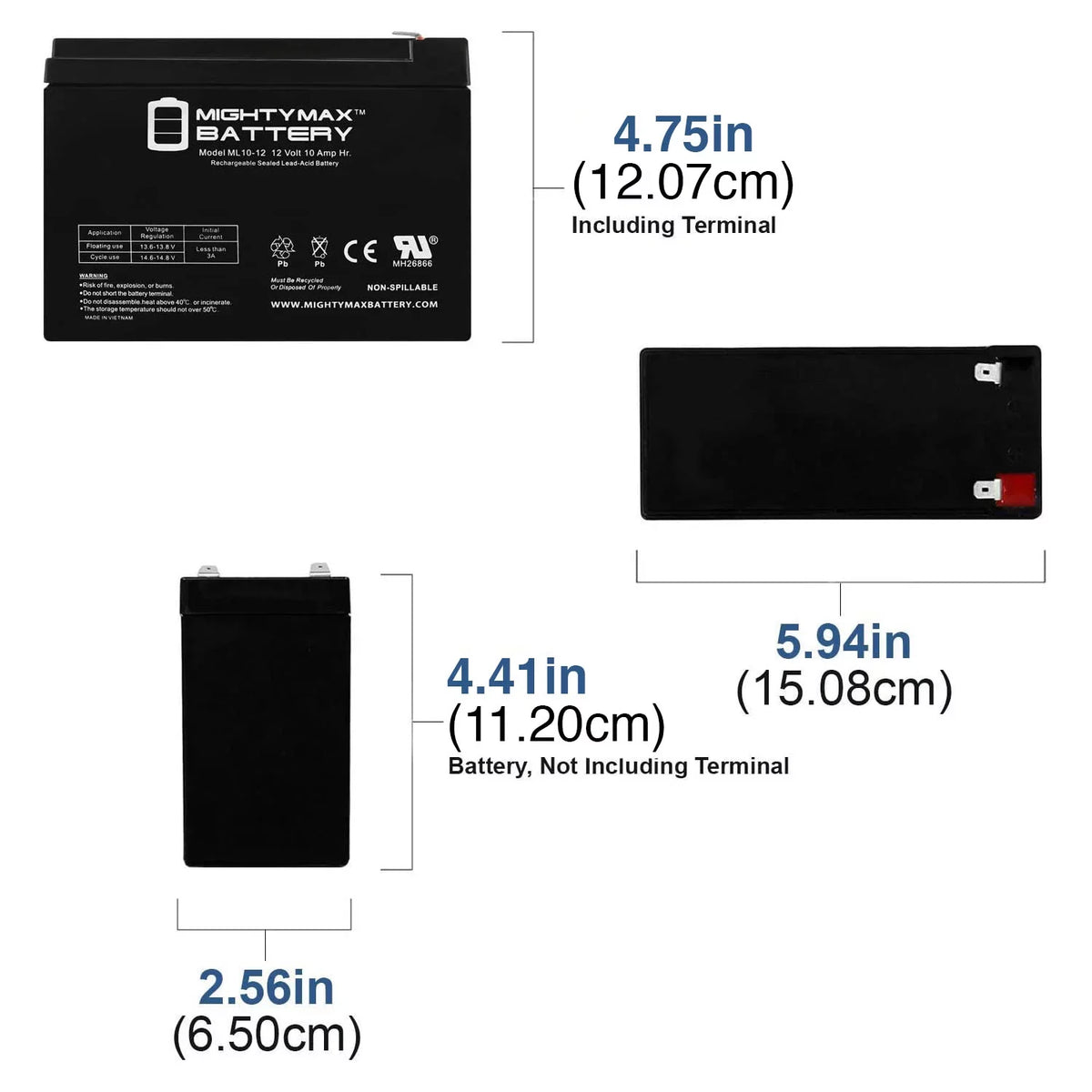 12V 10AH Battery for  Model # ES400