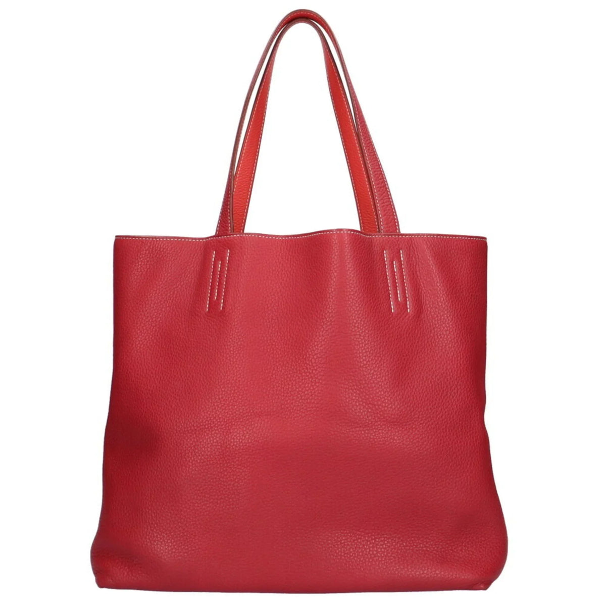 Pre-Owned Hermes  Double Sense 36 Tote Bag Taurillon Clemence Red Ladies (Good)