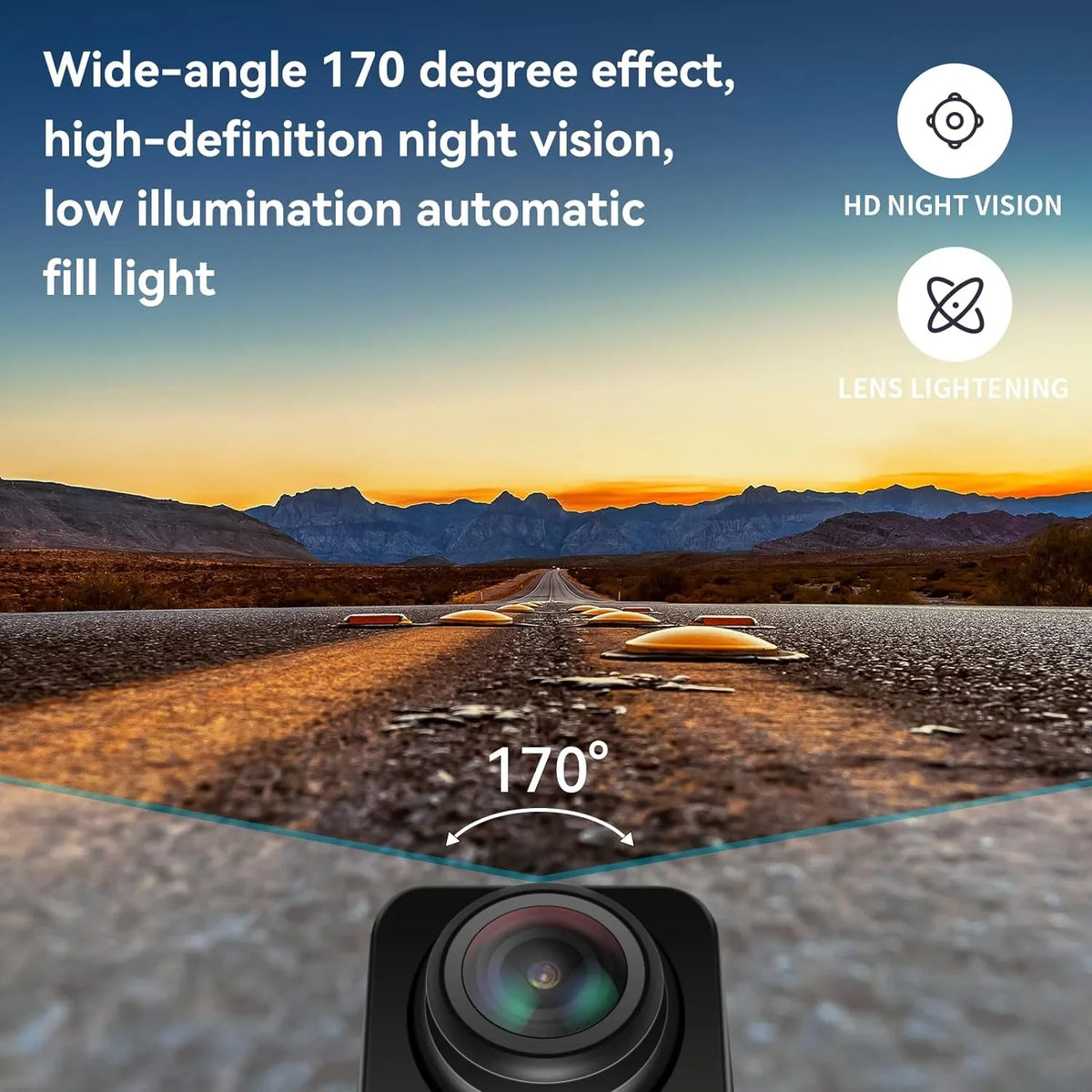 Ubwook Backup Camera IP69K Waterproof Night Vision  Metal Rear View Camera for Car Pickup Trucks SUVs RVs Vans