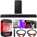 Samsung -Q600A 3.1.2ch Soundbar w/ Dolby Atmos / :X (2021) -Q600A/ with Wireless Active Subwoofer Bundle with Extended Protection Plan + 2x Deco Gear  Cables + Streaming Software Kit
