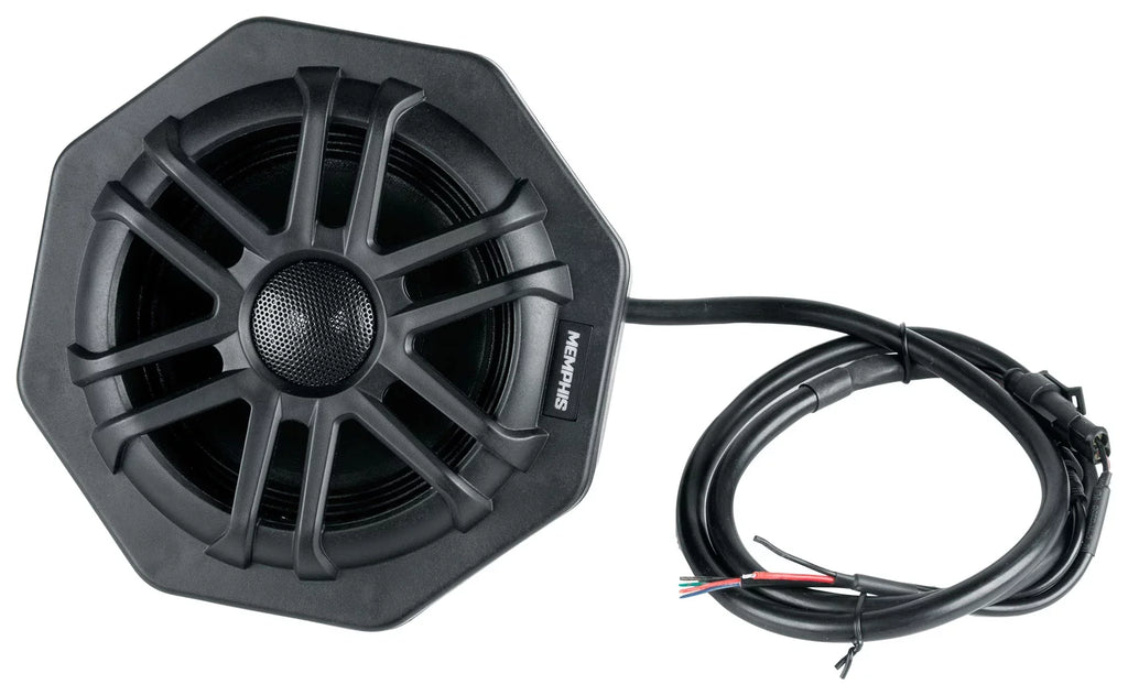 (2) Memphis Audio GEN65FE Pods+ Tower Speakers+Amp For 2016+ Polaris General