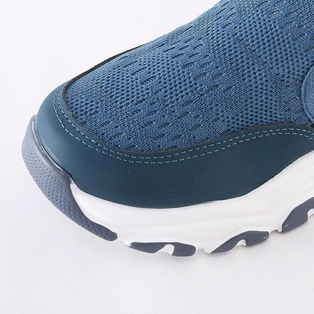 Women's Four Seasons Solid Color Non Slip Flat Round Toe Breathable Hook Loop Mesh Shoes Women Wedges