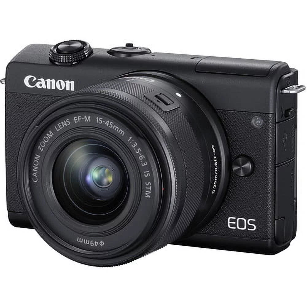 Canon  M200 with 15-45mm Lens Kit with Spare Battery + More - International Model