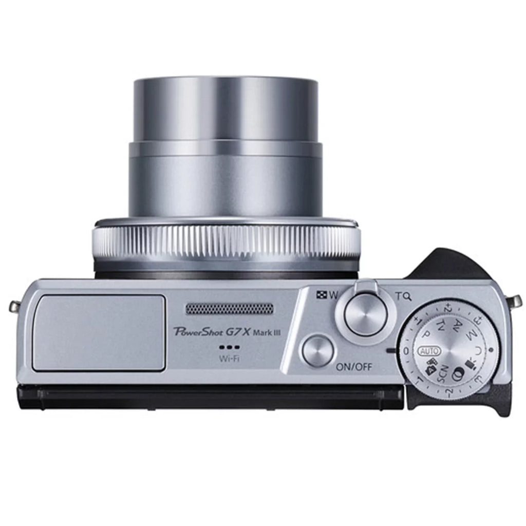 Canon PowerShot G7 X Mark  Digital Camera (Silver) with 2 Pieces SanDisk 64GB Memory Card + Case + Tripod + ZeeTech Professional Bundle