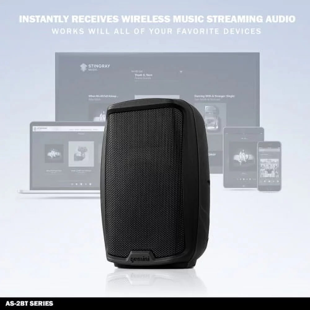 Gemini Sound -2112BT New Pro Bluetooth 12" Inch 1500 Watts Active  System  Speaker