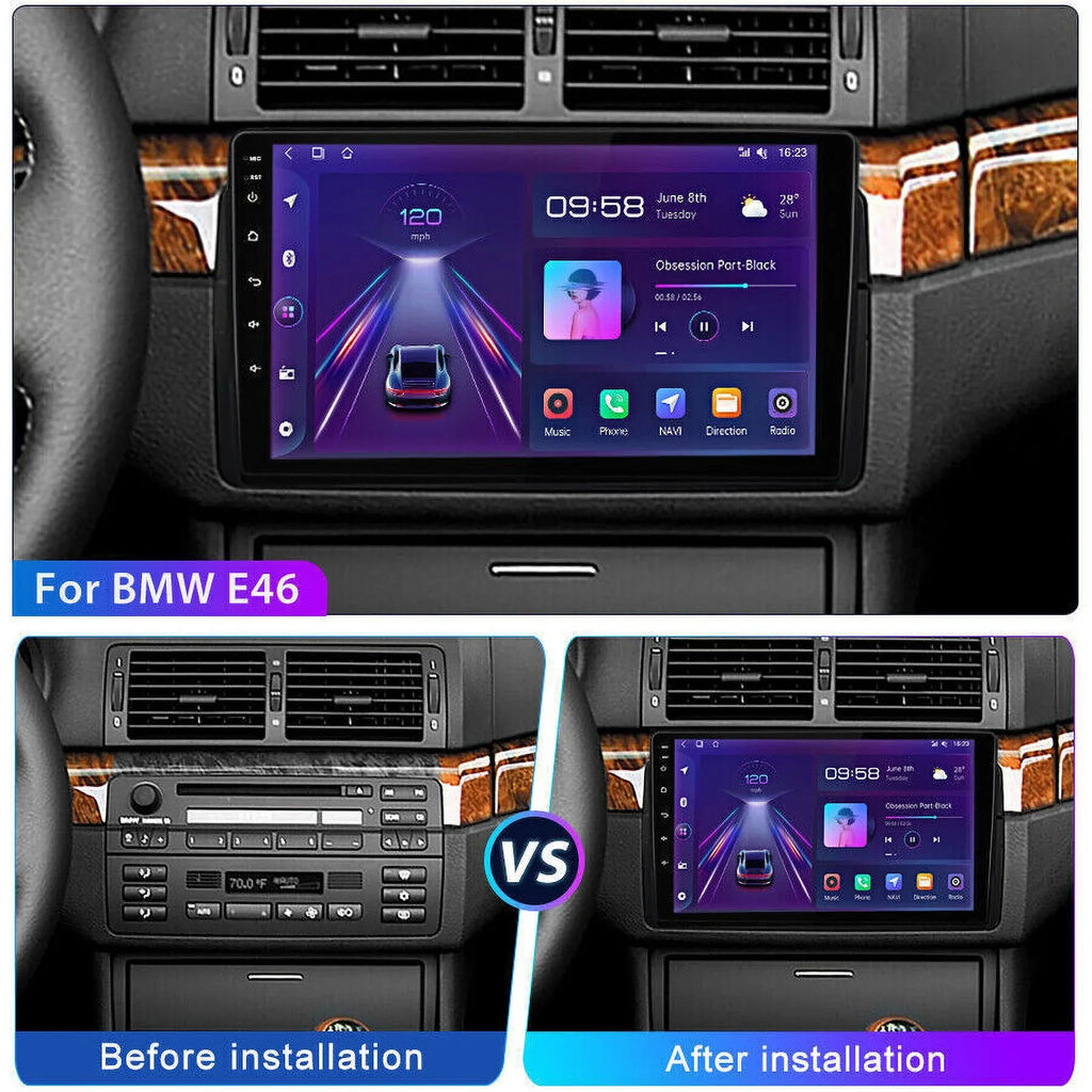 Android 12 Car Radio Stereo for  E46 M3 9 inch Touch Screen 2+32GB   Apple Carplay Android Auto     Bluetooth