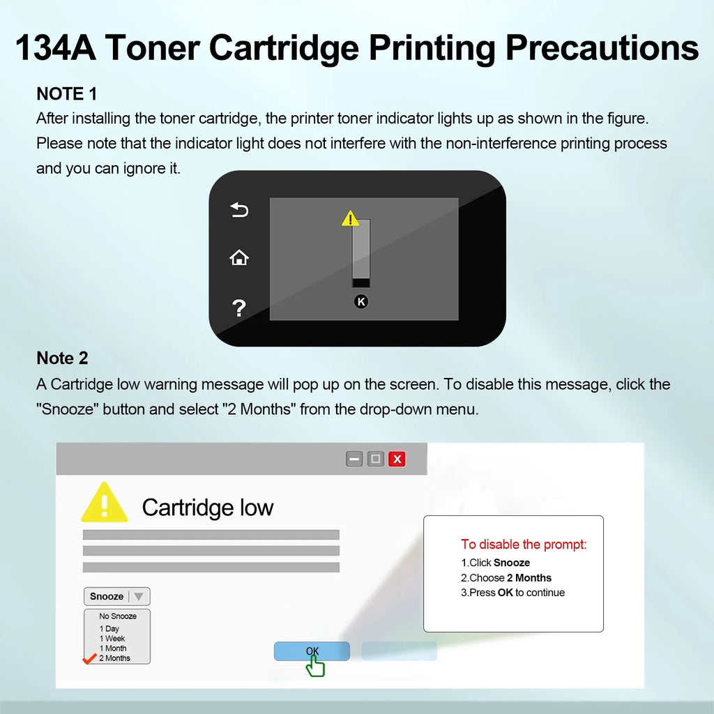 8 Compatible for  134A W1340A (No Chip) Black Toner Cartridge Replacement with  Laserjet M209dw  M234dw M234sdw M234sdn Printer