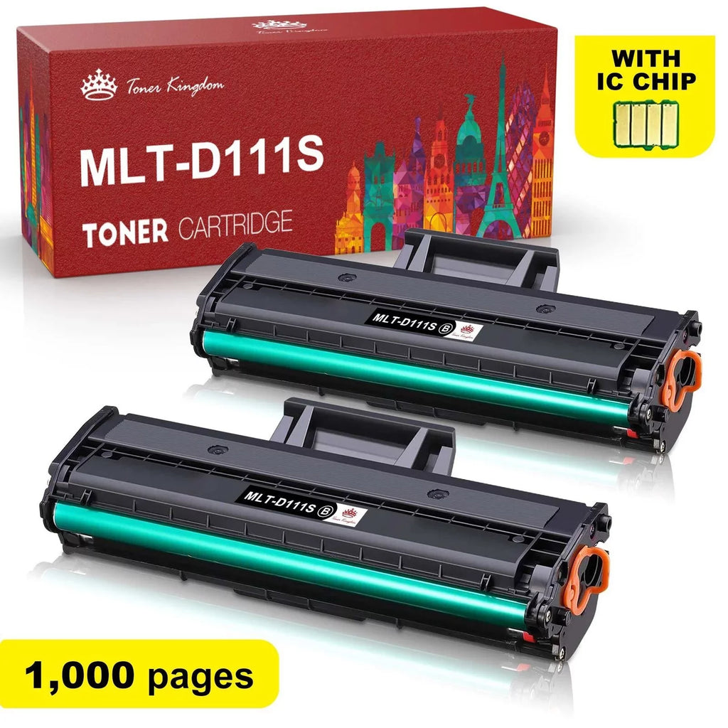 2-Pack -D111S D111S 111S 111L MLT111S Compatible Toner Cartridge for Samsung -D111S 111S Xpress SLM2020W M2022W M2070FW M2024 M2026W Printer (Black)