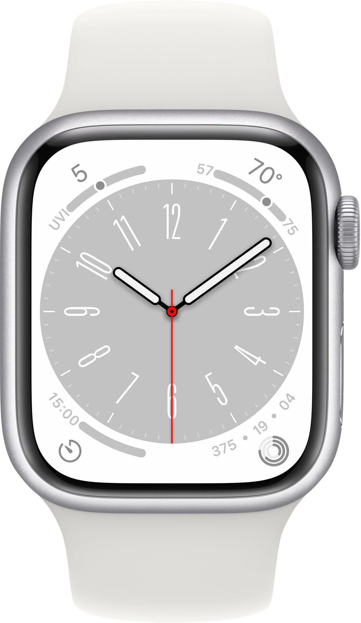 Restored Apple Watch Gen 8 Series 8 Cell 41mm Silver Stainless Steel White Sport Band MNV73LL/A (Refurbished)