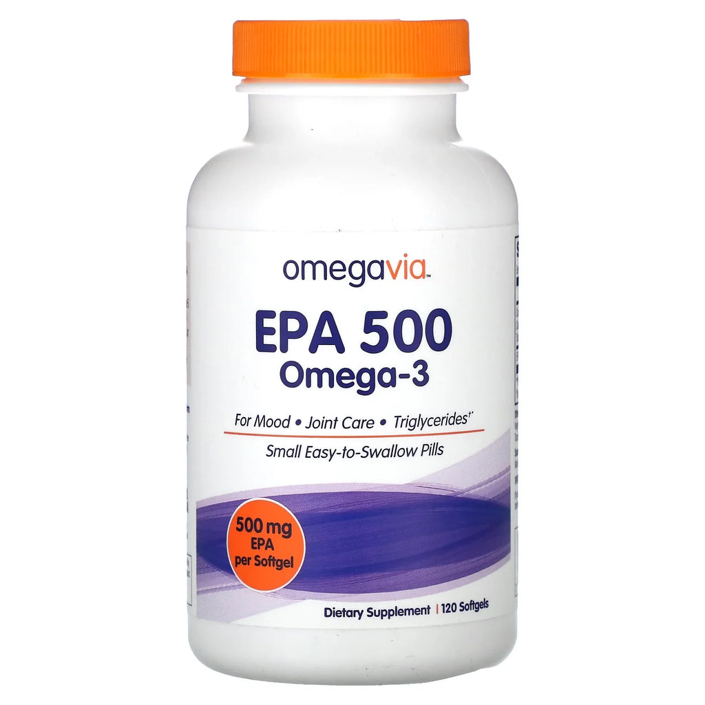 OmegaVia  500, Omega-3, 500 mg, 120 Softgels