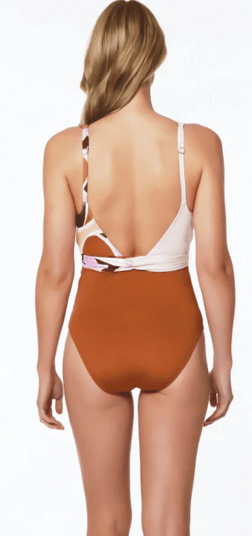 Sanctuary  Nuveau Tie-Front Plunge One Piece Swimsuit,  Large