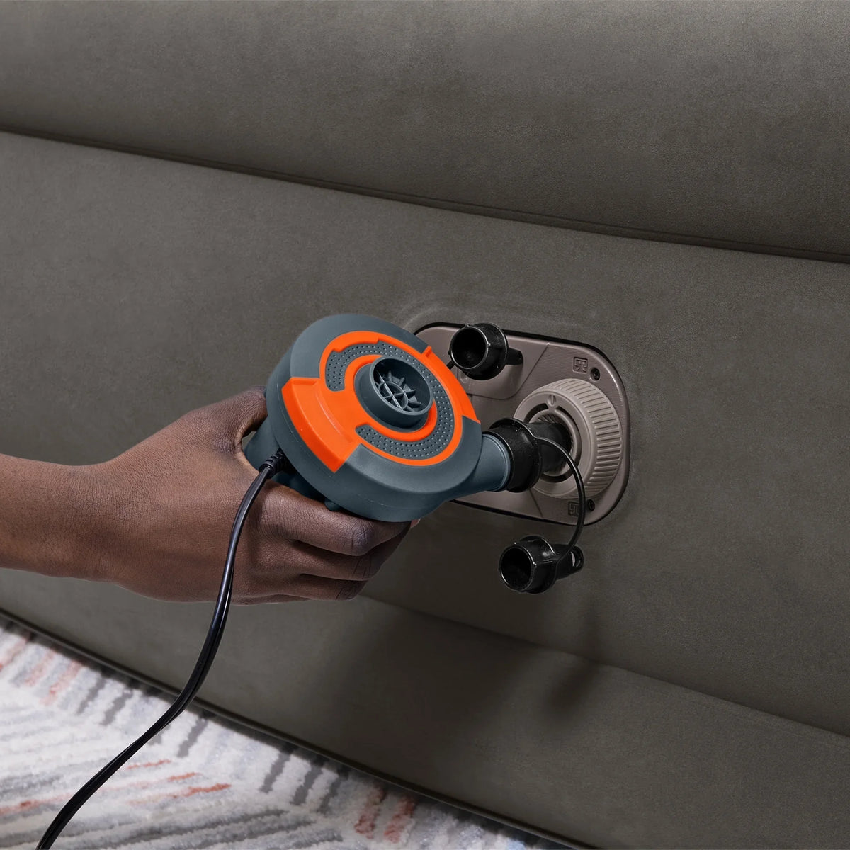 Bestway Tritech Cushify Top Air Mattress Queen 18” with Built-in  Pump and Antimicrobial Coating
