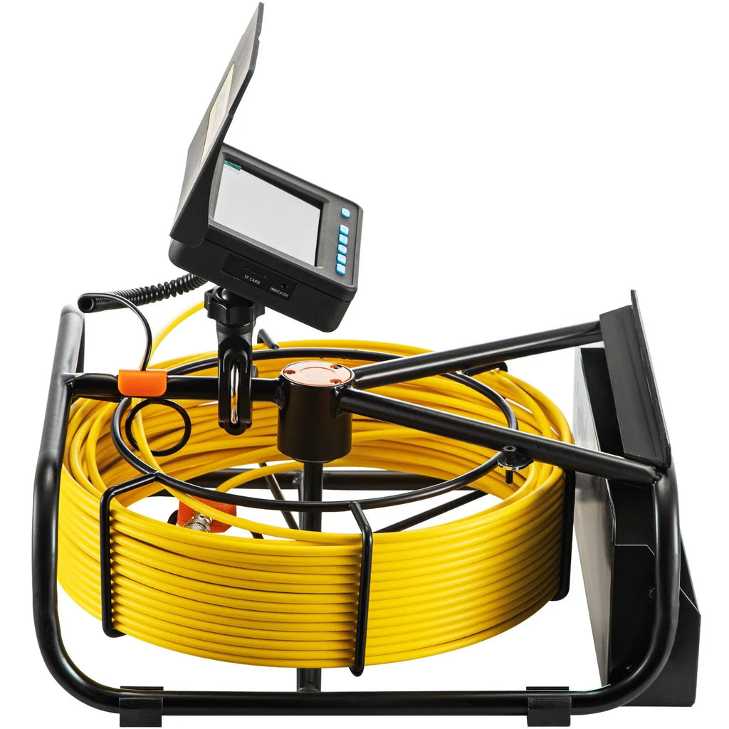 Sewer Camera - 98.4  Cable, 4.3 Inch  Monitor, Waterproof IP68, 6 LEDs, 8500mAh Battery,  Function, 30M Pipeline Inspection Camera